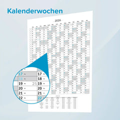 XXL Jahreskalender 2026 – Wandkalender 100x70cm