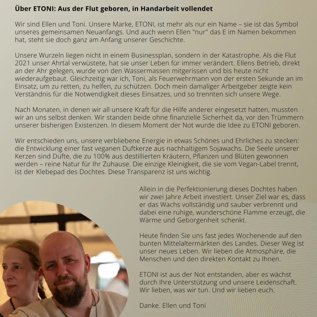 ETONI Duftkerze – Handgemachtes Lichtwerk aus Sojawachs
