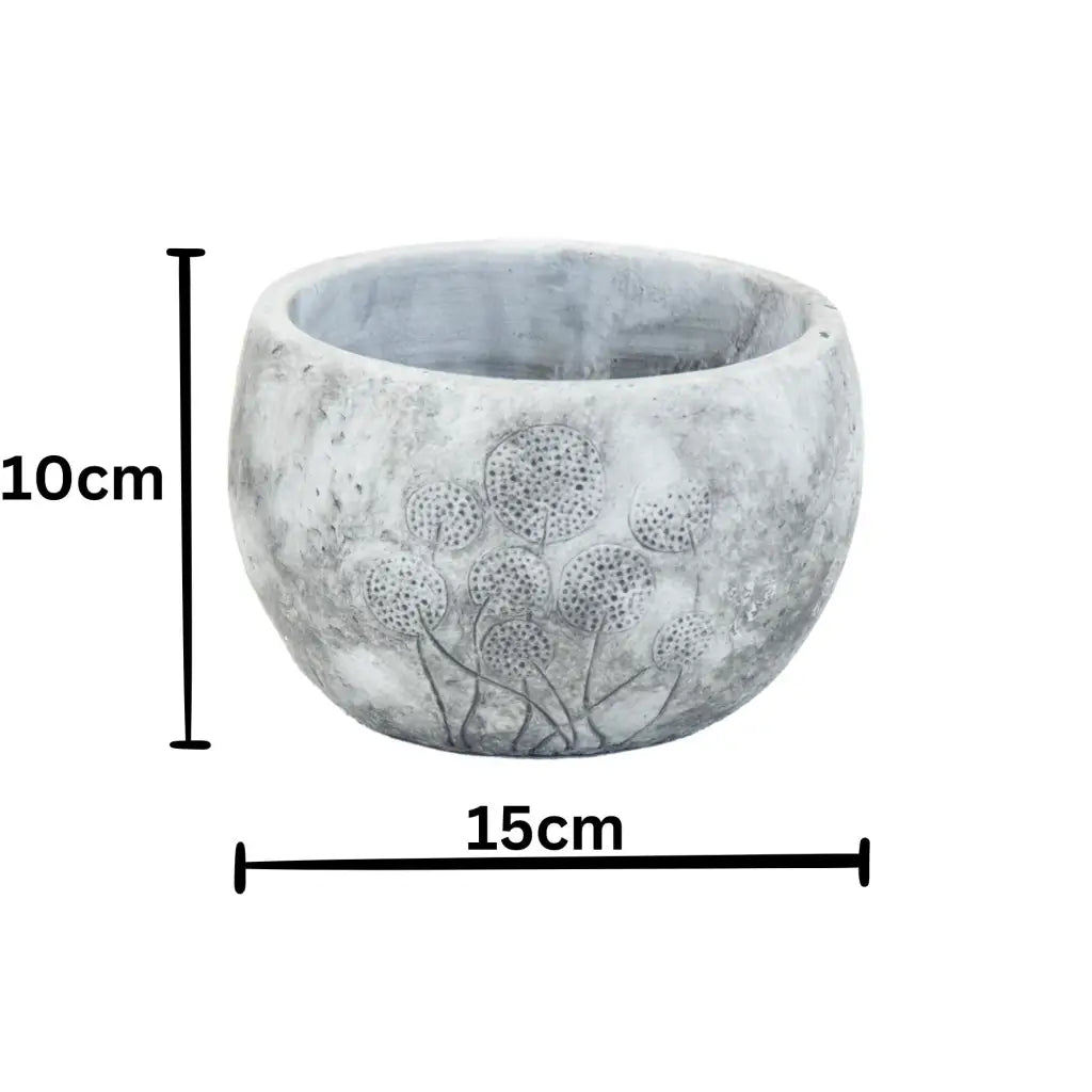 ETONI Runder Keramik Pflanzentopf mit Gravur-Muster