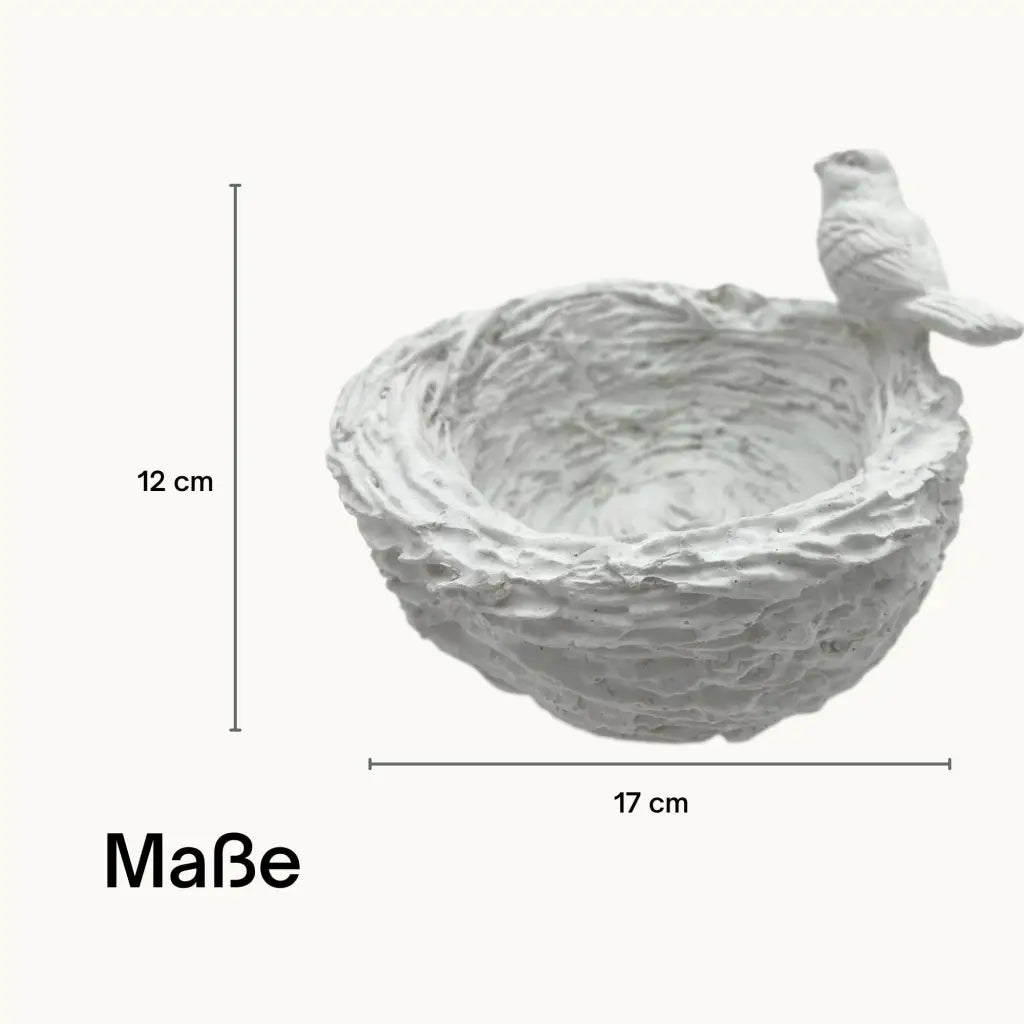 Handgefertigte Zement Vogeltränke - Robustes