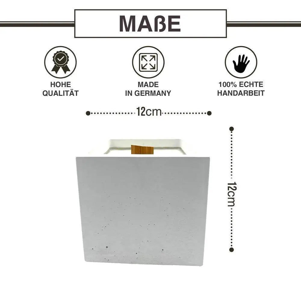 Outdoor XXL Duftkerze im Beton Topf aus Bio Sojawachs