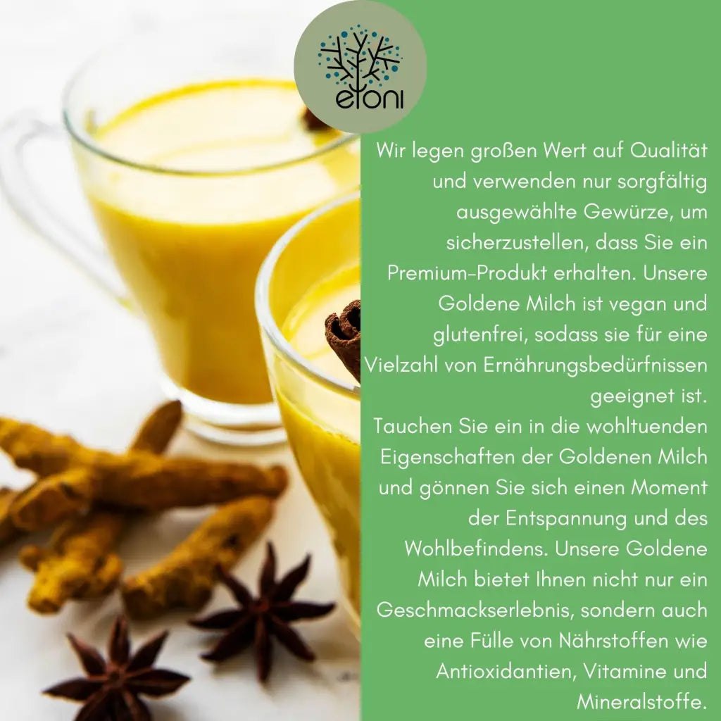 Premium Goldene Milch (Kurkumamilch) - Natürliches