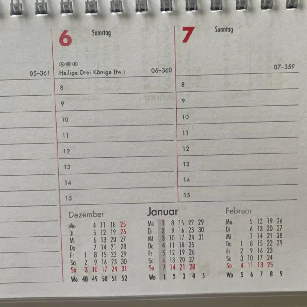 Querkalender 2024 Kalender Schreibtischkalender 1 Woche
